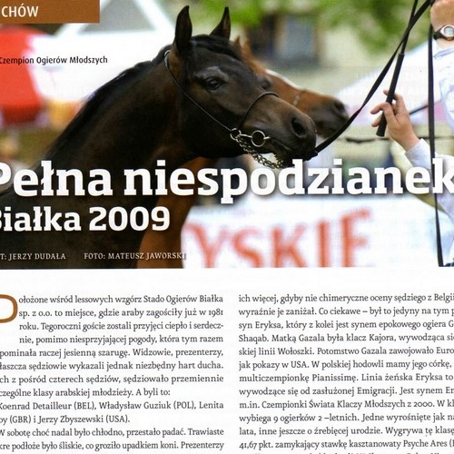 „Konie i Rumaki” 7(351)/2009, „Pełna niespodzianek Białka 2009”